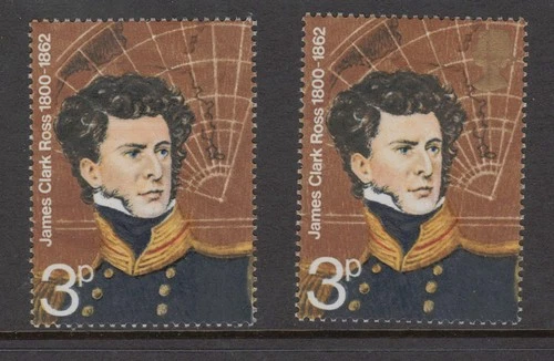 Great Britain Explorers Missing Gold Head QEII Mint Never Hinged Error