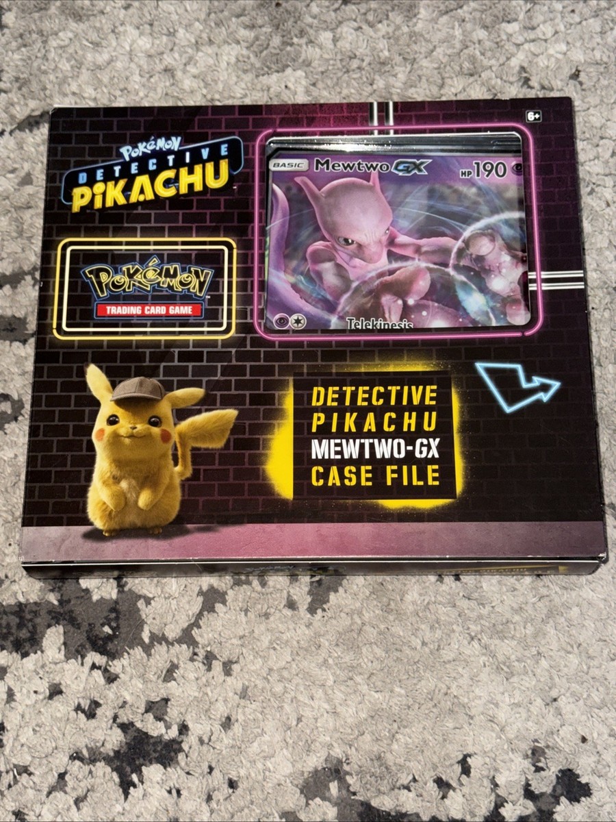 🔥POKEMON Detective Pikachu MEWTWO GX Case File Box NICE!🔥 | eBay