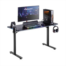 Dot Scrivania Gaming RGB, Tavolo Da Gioco Ergonomico, Postazione Gaming per PC C