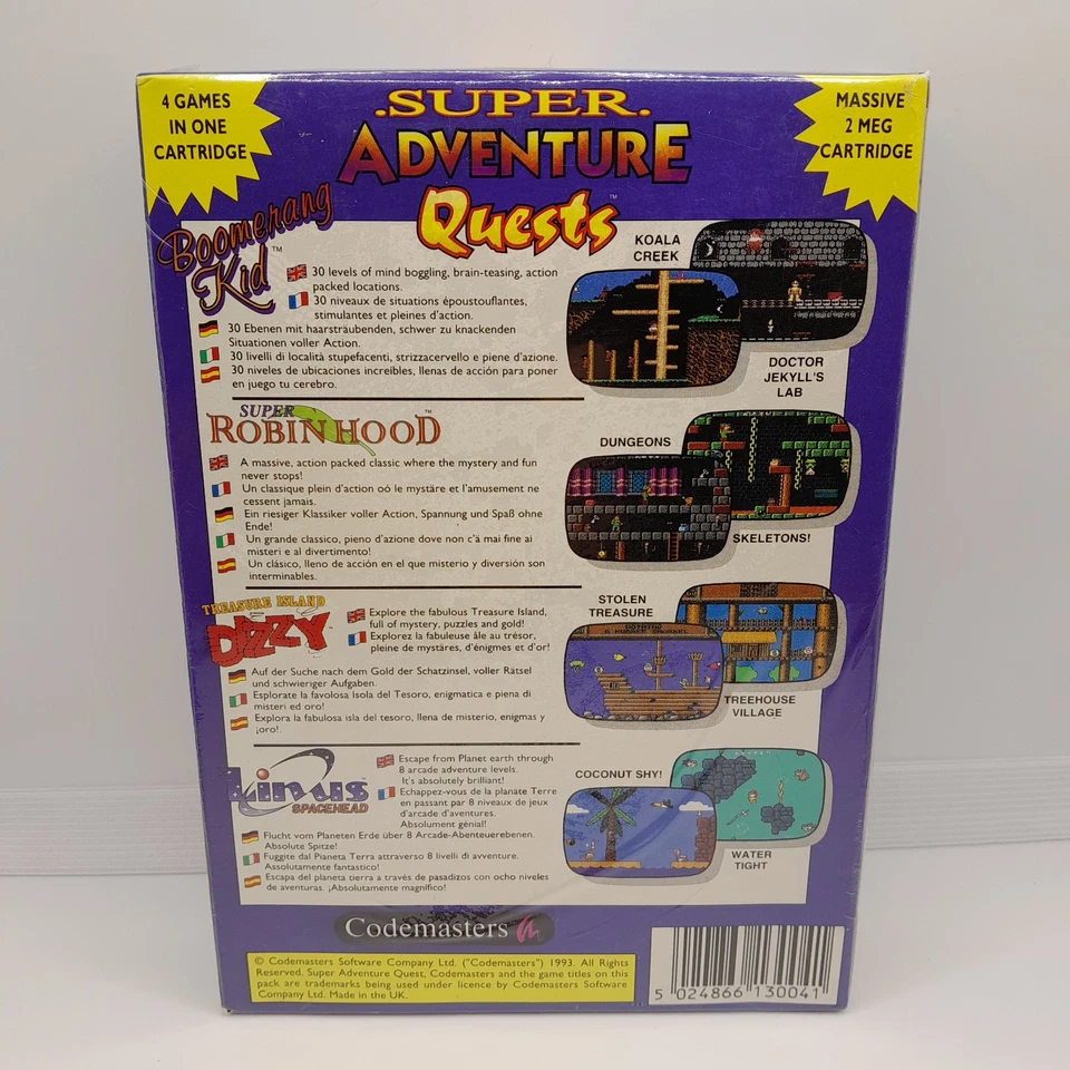 Super Adventure Quests 4 in 1 Nintendo Entertainment System NES Brand New Sealed - Image 2 of 4