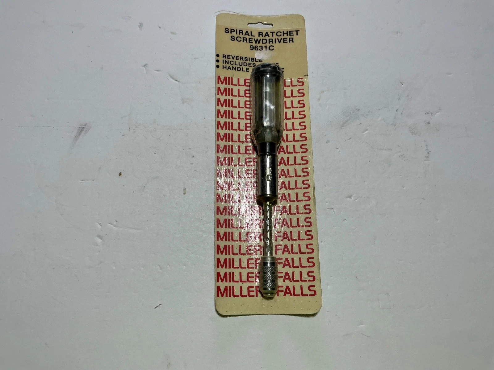 Rare Vintage NOS Millers Falls Professional Spiral Ratchet Screwdriver NEW 9631C