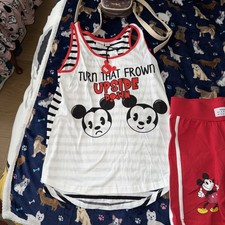 Primark Disney Mickey Mouse Small ( 10/12) Red White Pyjama SET NEW BNWT - pics!