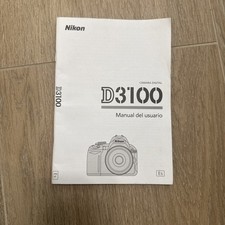 Genuine Nikon D3100 Instruction User's Guide Manual 68 pages SPANISH ONLY