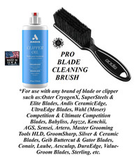 JUEGO DE LUBRICANTE DE ACEITE Y CEPILLO DE LIMPIEZA Y CUCHILLA RECORTADORA ANDIS*También para Moser, Babyliss