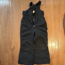 Faded Glory Girls Black Insulated Snow Pants S 6-6X 100 Polyester