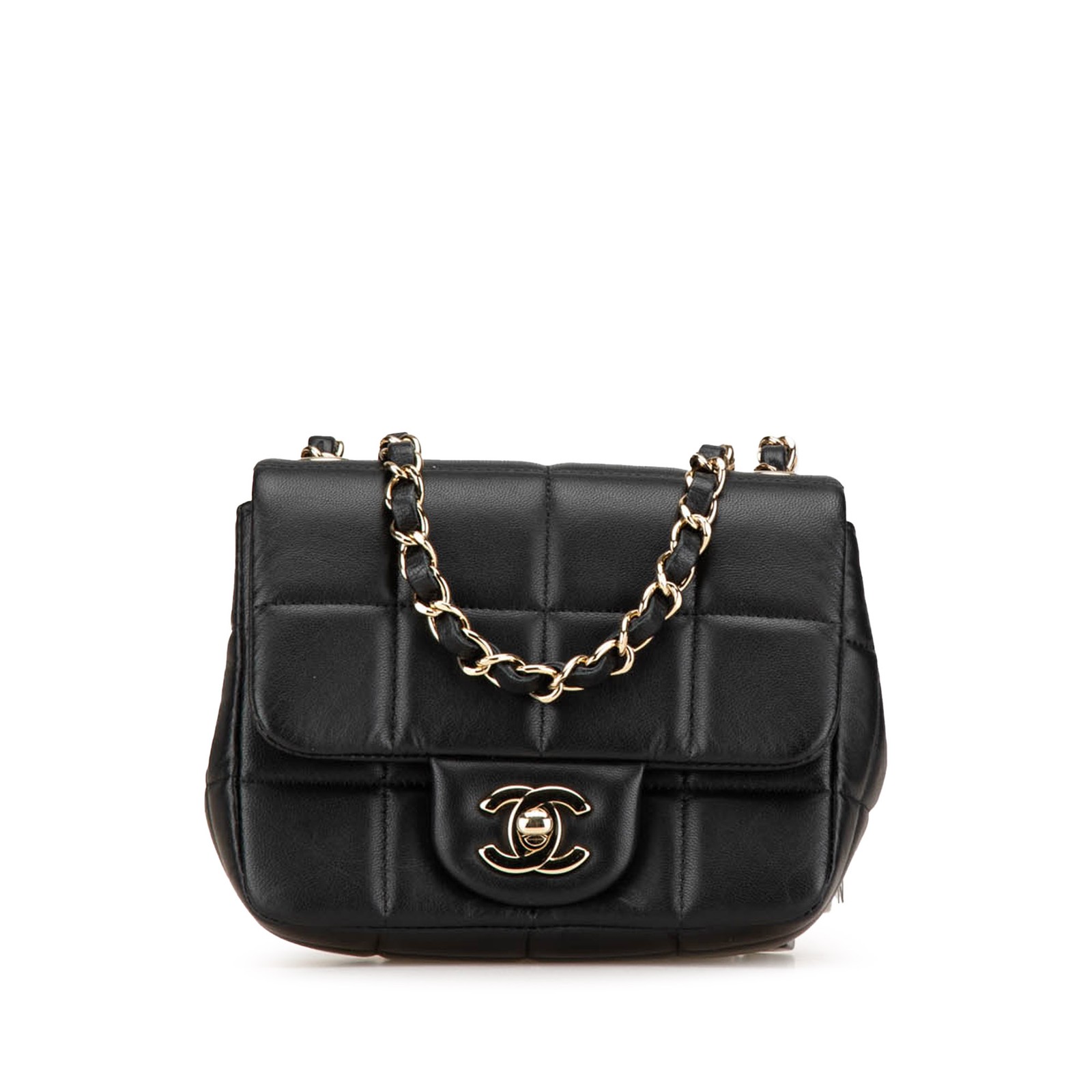 Chanel Mini Square Lambskin Bag with Crystal Monacoco Flap