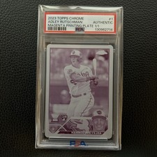 2023 Topps Chrome Magenta Printing Plate Adley Rutschman 1/1 Orioles