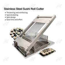 Sushi Cutter Manual Sushi Roll Cutting Machine 8/10/12 Pieces optional 304 S/S