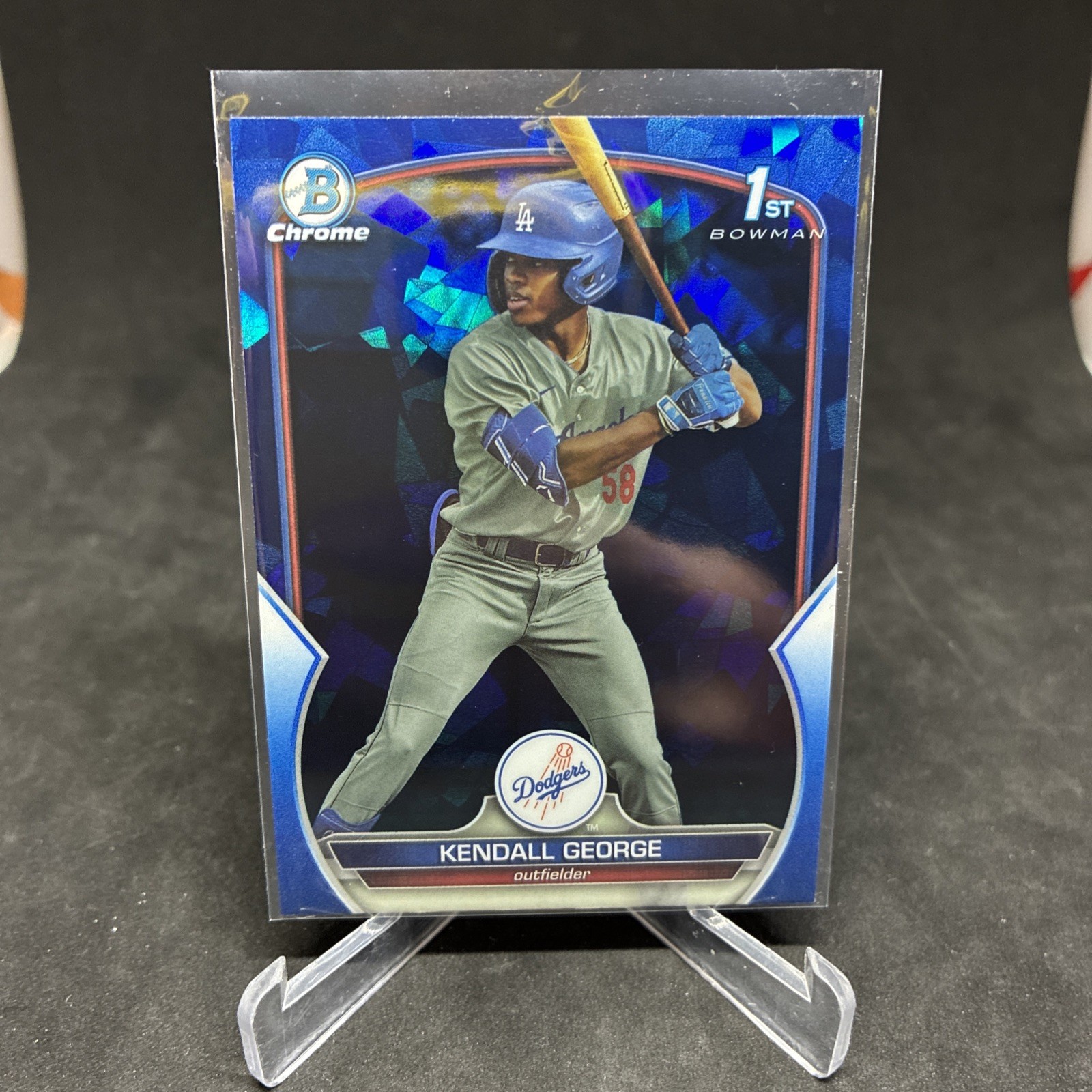 2023 Bowman Chrome Draft Kendall George 1st Bowman Sapphire #BDC-190 Dodgers