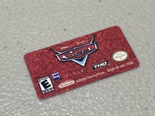 Cars Nintendo Gameboy Advance Replacement Label