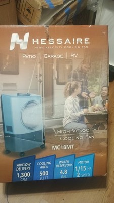 Hessaire High Velocity Cooling Fan Mc18mt 1300cfm 500sq Water Res 4.8