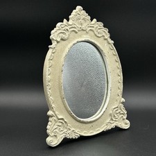 Ornate Vanity Tabletop Mirror Free Standing 10X7 Inch Ceramic 