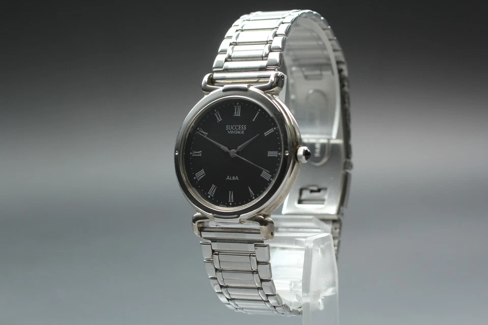 Vintage 1983 N MINT Seiko Alba Success V701-1V60 Roman Quartz Mens Watch JAPAN - Image 3 of 4