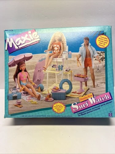 Vintage 1988 Hasbro Maxie  Beachy Keen Surf Watch Playset Barbie Read