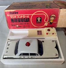 intage Bandai Radio Control Car Police Car Metropolitan Police Department Tin