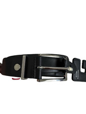 NEW TUMI leather men's belt black 44/110 adjustable France designer