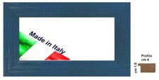 Cornice in legno blu avio rigata per stampe,foto,poster Spessore cm. 4