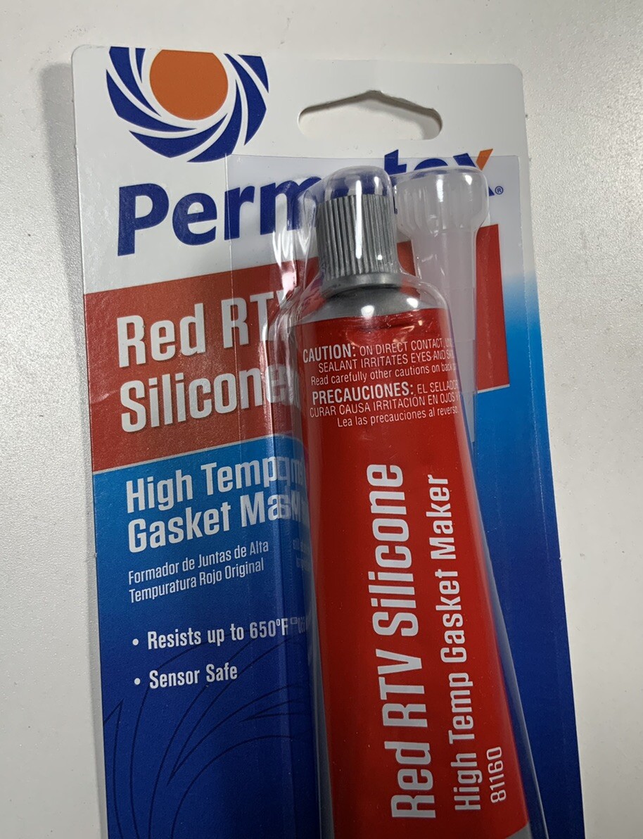 Permatex 81160 High-Temp Red RTV Silicone Gasket Maker For Valve