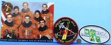 NASA POSTCARD / PATCH / STICKER vtg Space Shuttle COLUMBIA STS-65 IML