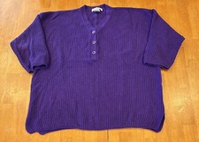 Vintage 90s Venezia Acrylic Pullover 3 Button Sweater XL