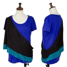 A.T ATSURO TAYAMA Asymmetry layered T Shirt Size 38(K-136008)