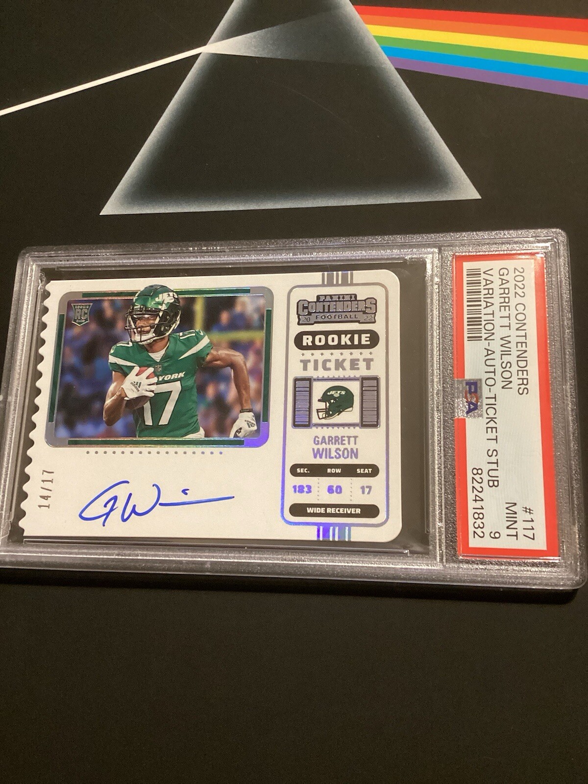 2022 Contenders Garrett Wilson RC - Ticket Stub /17 Auto on Card! 🔥 Mint 9/10
