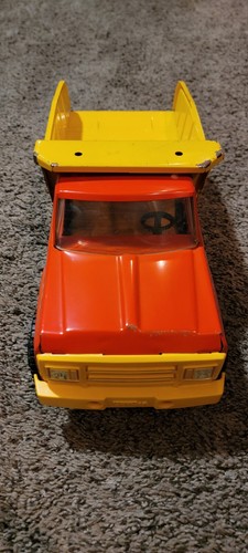 Camión de volteo de construcción TONKA vintage**naranja y amarillo** gran forma - Imagen 7 de 13