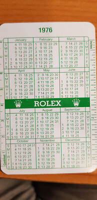 Rolex Calendar 1976/1977 green model in good condition