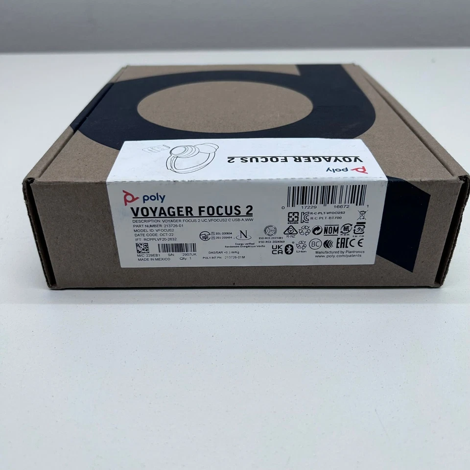 Poly - Voyager Focus 2 UC USB-A (Plantronics) - Bluetooth Dual-Ear (Stereo) Head - Image 3 of 4