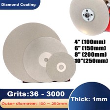 100 150 200 250mm Diamond Flat Lap Wheel Grinding Grinder Disc 36 - 3000 Grit
