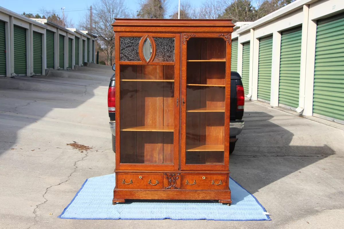 Oak sale bookcase ebay