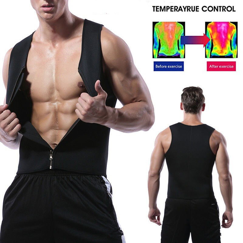 MEN SLIMMING BODY SHAPER BELLY TUMMY CONTROL COMPRESSION VEST Sleeveless T-SHIRT