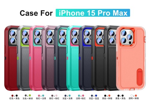 For iPhone 14 Pro Max 15 13 12 11 XR X Phone Case Heavy Duty Shockproof Cover - Picture 2 of 40
