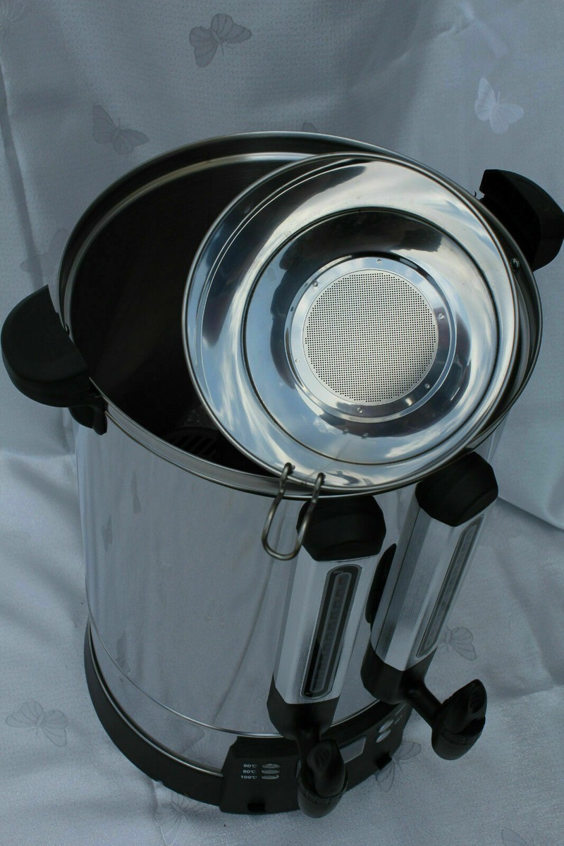 12 Litro Grande Samovar Pieno In Acciaio Inox Display Digitale Della Temperatura - Foto 10