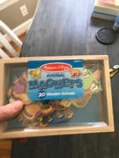Melissa Doug 20 Wooden Animal Magnets in a Box