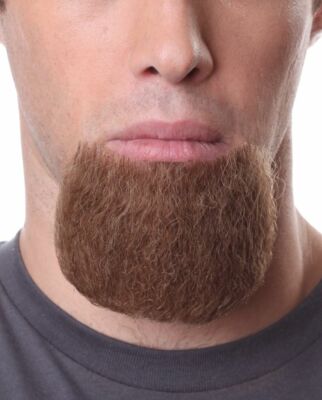 ADULT CHARACTERS COSTUME CHIN EXTENDED GOATEE BEARD HUMAN HAIR BLACK BROWN BLOND