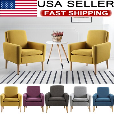Modern Single Fabric Chair Occasional Chairs Fireside Armchair Lounge Sofa  Seat