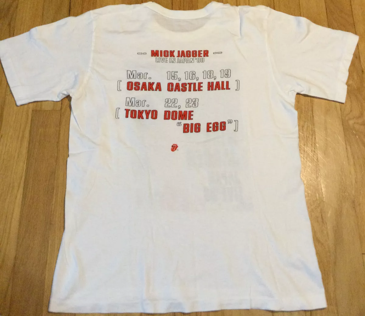 Vintage 1988 Mick Jagger Japan tour shirt M The Rolling Stones 80s single stitch