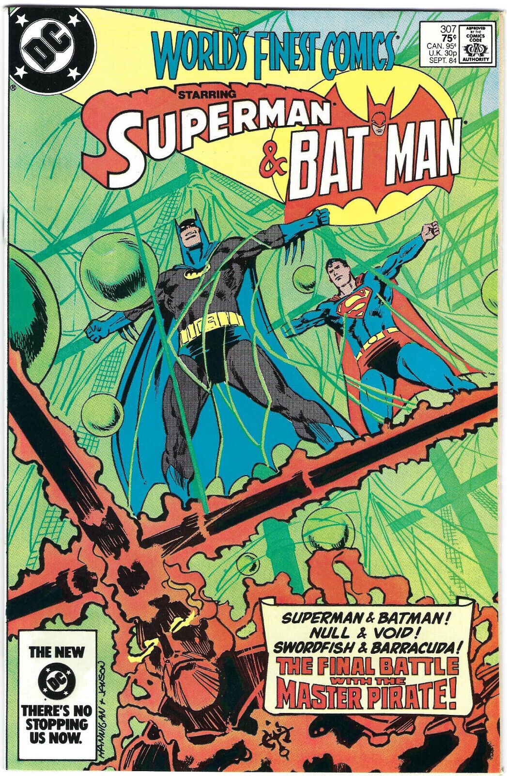 World's Finest 307 DC Comics 9.6 NM+ 1984 Superman Batman Pirate Direct nice HG!