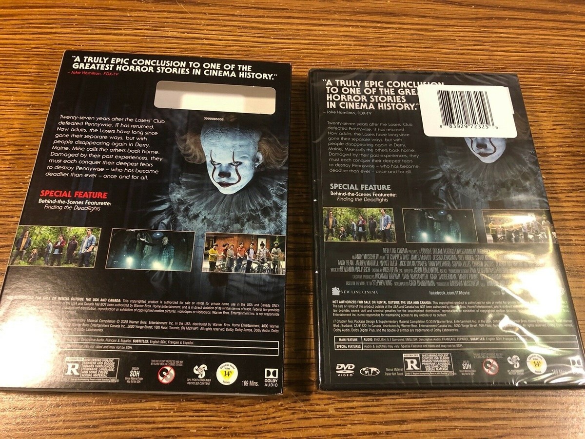 IT Chapter Two DVD HORROR Stephen King 2019 Pennywise RARE Slipcover  BRAND NEW