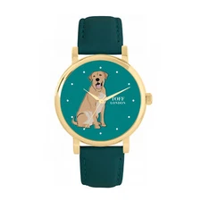 Toff London TLWS-57227 Ladies Beige Labrador Retriever Dog Watch