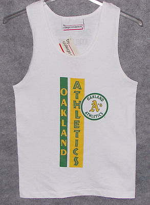 Vintage 80s/90s MLB Oakland A's TANK T-Shirt College Concepts NWT NOS Small
