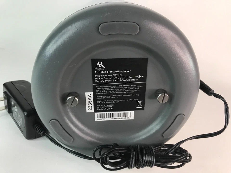 Altavoz Bluetooth Portátil Acoustic Research Modelo CSU AWSBTSKF - Probado Foto 4 de 4