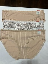 Jenni Womens Lace Trim Hipster Underwear 3 Pa...