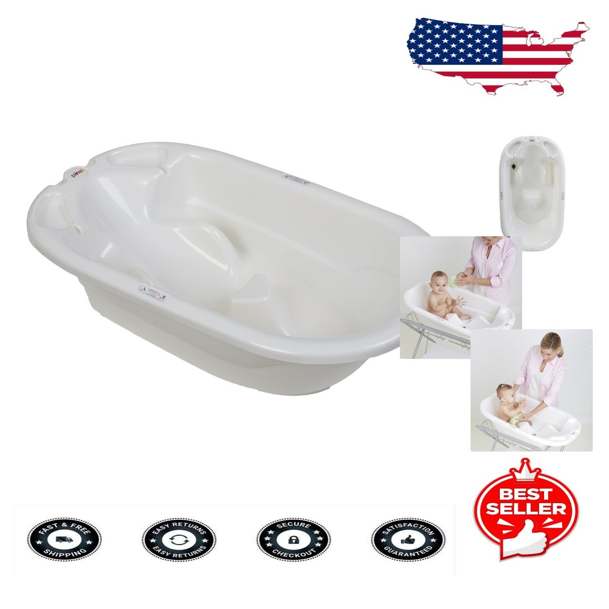Months Plus Primo EuroBath 2-Stage Baby Tub Huge 36