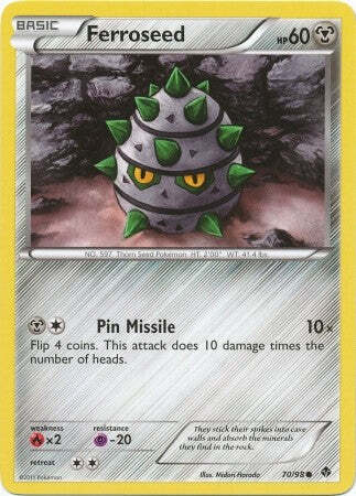 Pokemon Emerging Powers 70/98 Card - Ferroseed - Picture 1 of 1