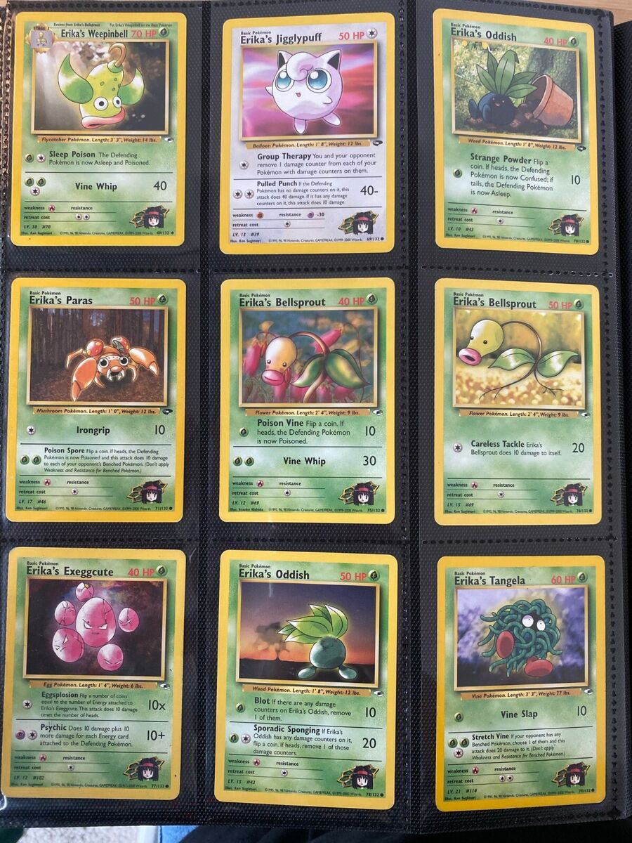 Pokemon TCG Gym Heroes 2000 All Erika cards Complete | eBay Pokemon TCG Gym Heroes 2000 All Erika cards Complete | eBay