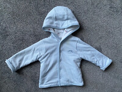 Baby boy junior j debenhams light blue hoodie size 6-9 months