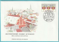 LETTLAND ATM FDC 1994 KLÜSSENDORF RIGA-50