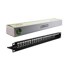 CAT5E CAT6 UTP 24 Port Network LAN Blank Patch Panel 1U with Cable Management